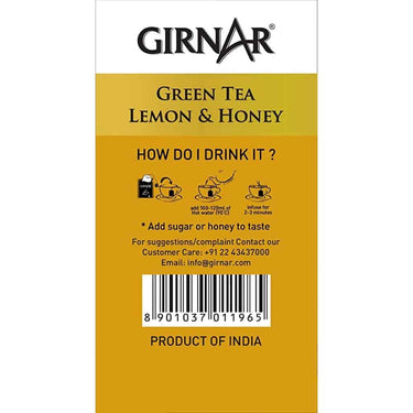 GIRNAR- Green Tea with Lemon & Honey -36 Tea Bags